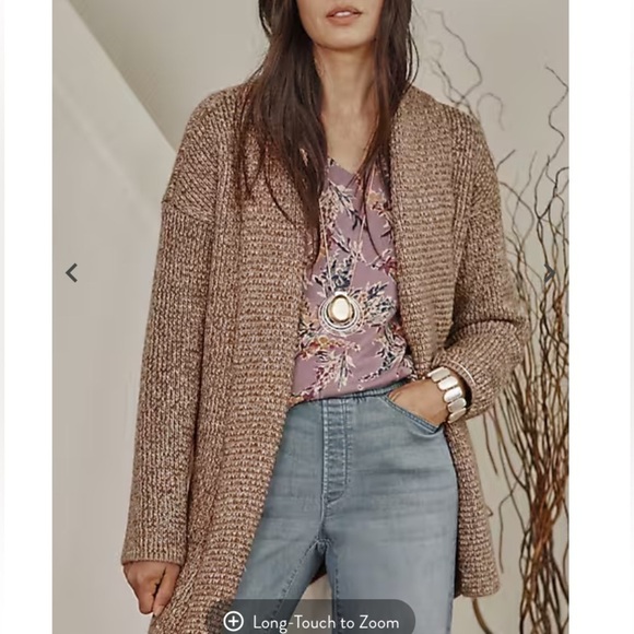 J.Jill | Pure Jill Ribbed-Texture Shawl-Collar Cardi Size Extra Large - Picture 1 of 12